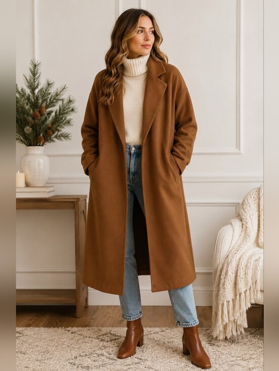 Moon River Jackets & Blazers - 🤎 Moon River Camel Longline Coat | Size S